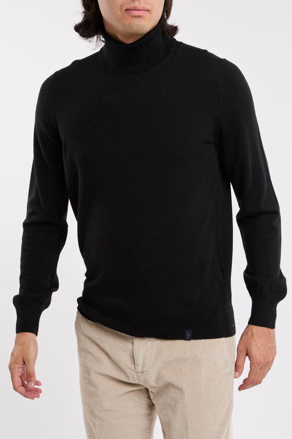 Fay Rollkragenpullover aus reiner Schurwolle in Schwarz - 4