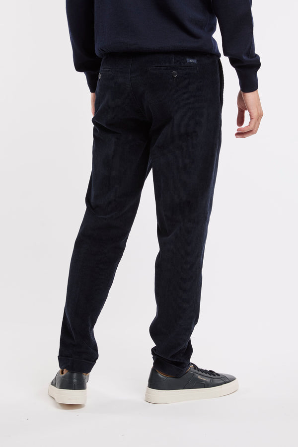 Fay Men's Blue Cotton Velvet Trousers - 5