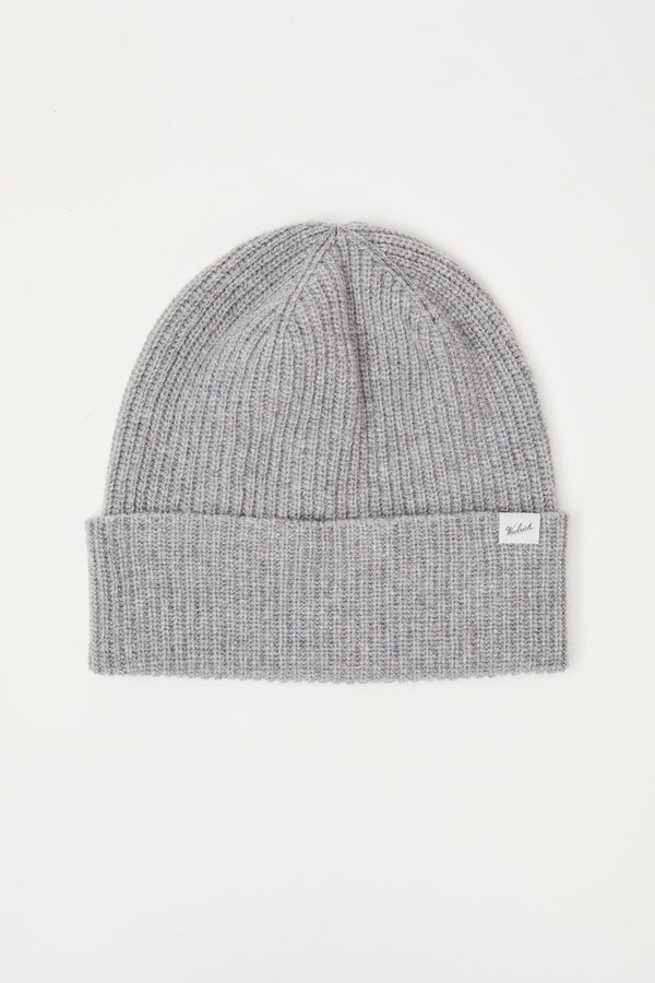 Merino Virgin Wool Blend Grey Beanie by Woolrich - 1