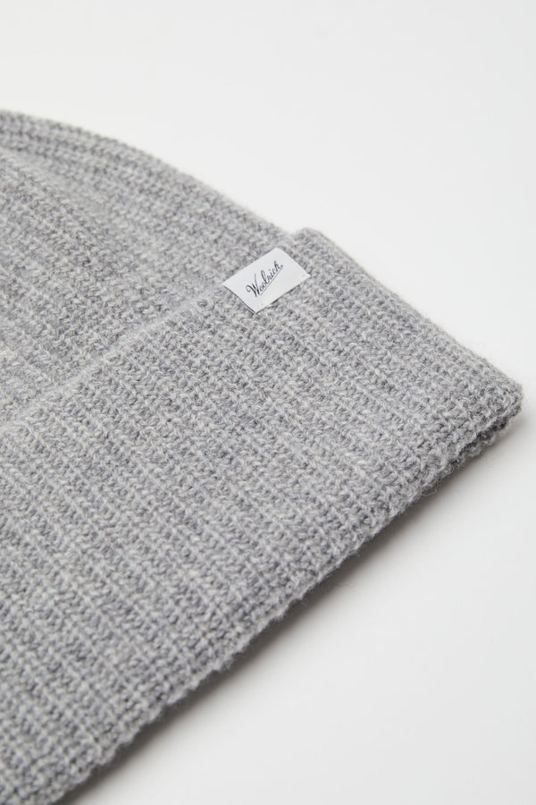 Merino Virgin Wool Blend Grey Beanie by Woolrich - 2