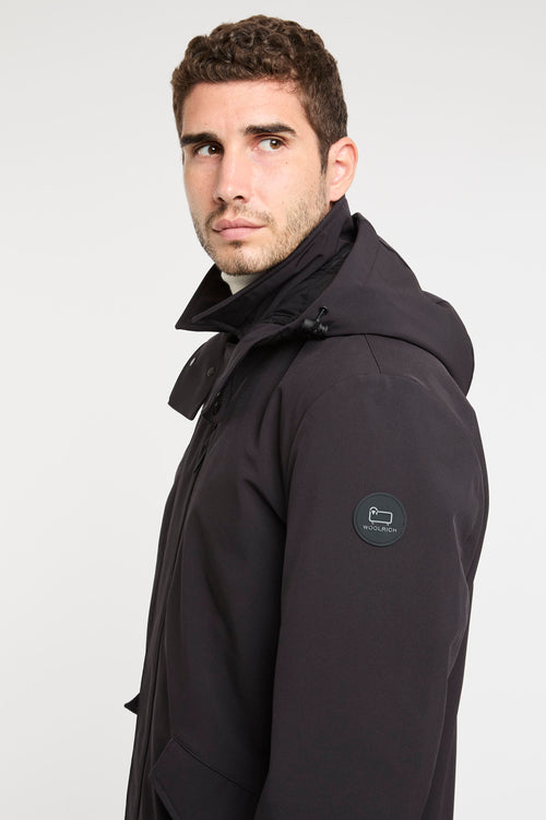 Barrow Tech Softshell Black Jacket by Woolrich-2