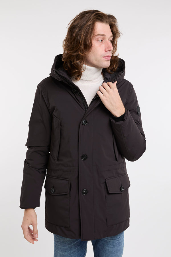 Black Stretch Nylon Arctic Parka Jacket Woolrich - 3