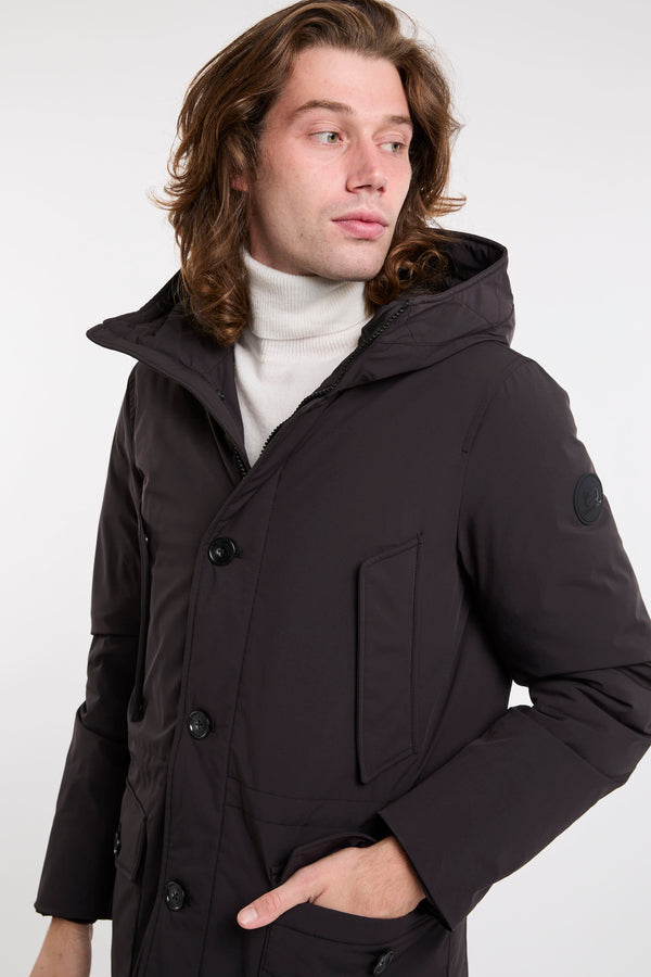 Black Stretch Nylon Arctic Parka Jacket Woolrich - 4