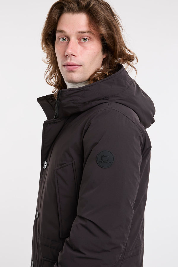 Black Stretch Nylon Arctic Parka Jacket Woolrich - 7