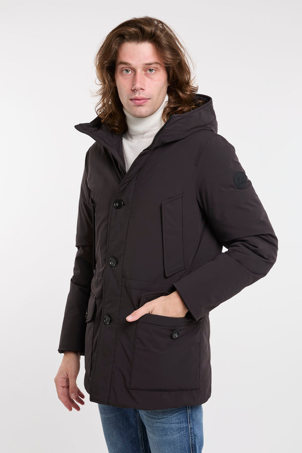 Black Stretch Nylon Arctic Parka Jacket Woolrich - 1