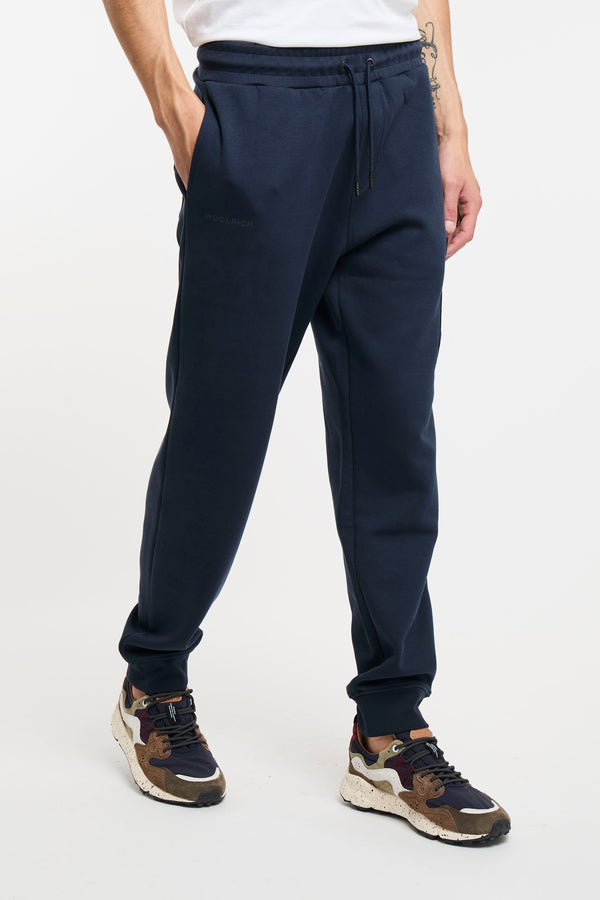 Blue Woolrich Cotton Blend Fleece Trousers - 3