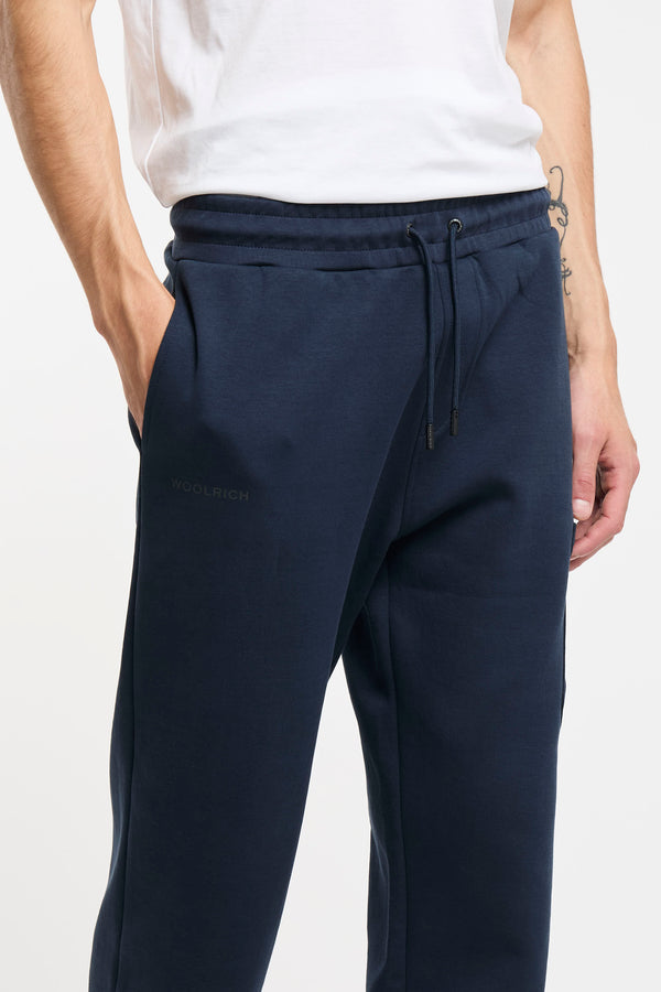 Blue Woolrich Cotton Blend Fleece Trousers - 4