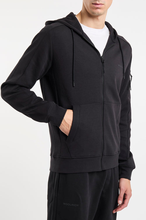 Black Cotton Woolrich Sweatshirt-2