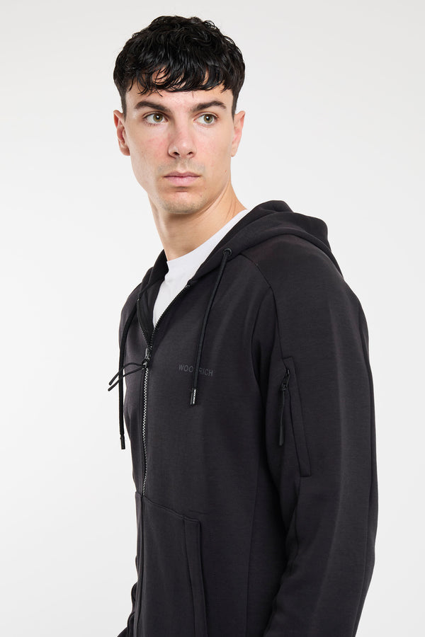 Black Cotton Woolrich Sweatshirt - 4