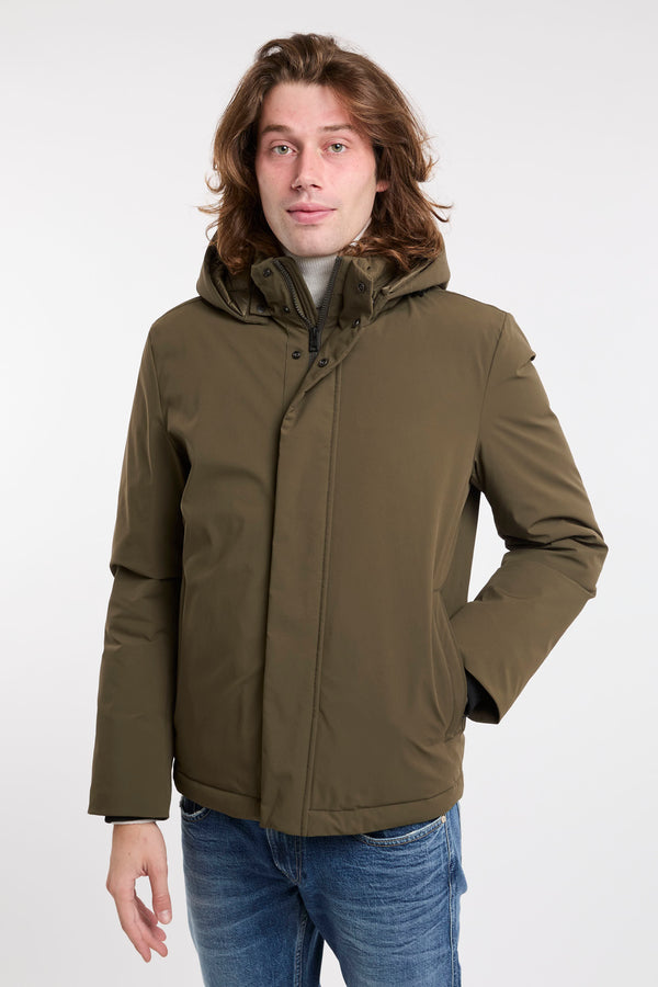 Green Padded Stretch Nylon Jacket Woolrich - 3