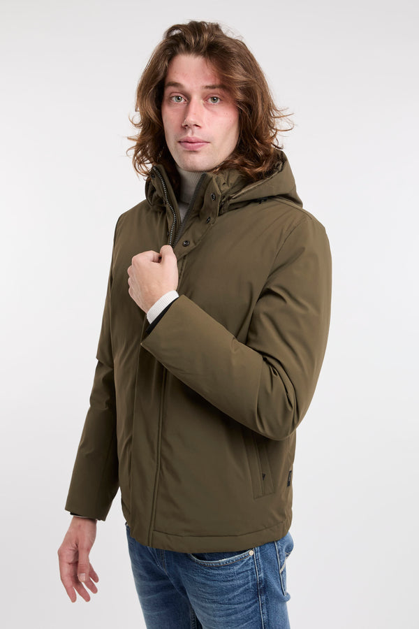 Green Padded Stretch Nylon Jacket Woolrich - 4