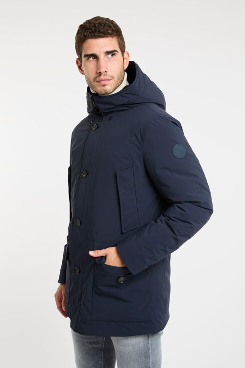 Blue Stretch Nylon Arctic Jacket by Woolrich