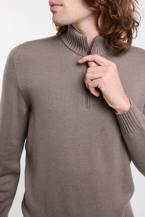 Drumohr Grey Fabric Sweaters Drumohr