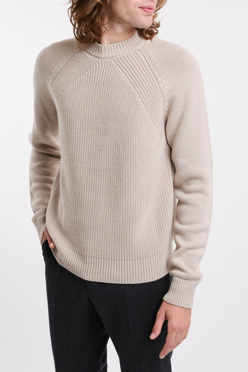 Beige Drumohr-Pullover-2