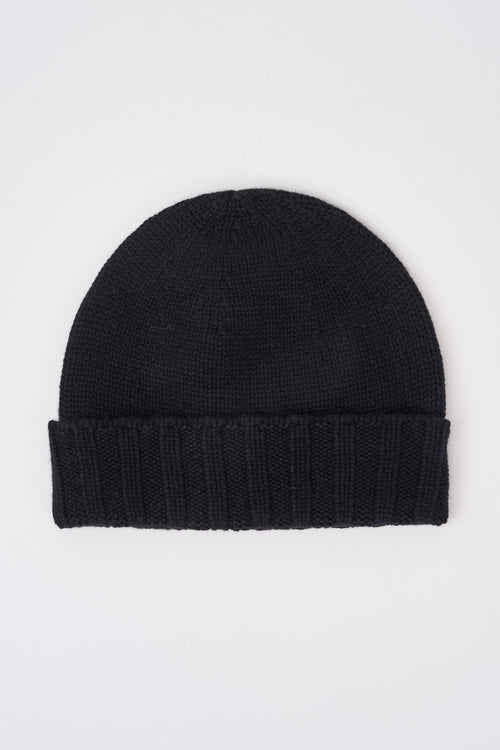 Drumohr Black Cashmere Beanie