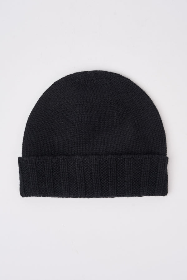 Drumohr Black Cashmere Beanie - 1