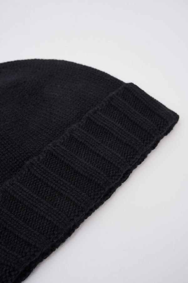 Drumohr Black Cashmere Beanie - 2