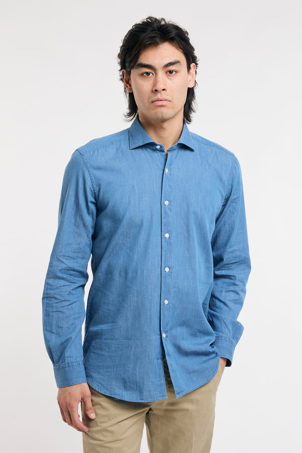 Camicia regular in denim - 4