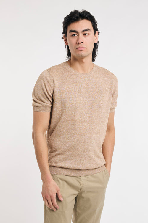 T-shirt in lino e cotone