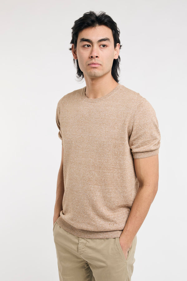 T-shirt in lino e cotone - 3