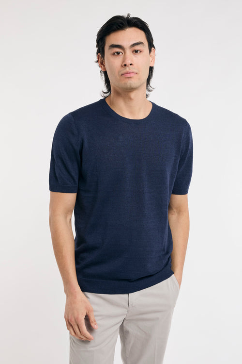 T-shirt in lino e cotone