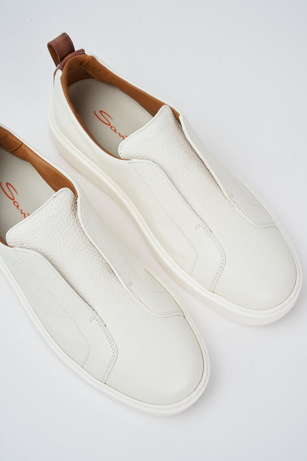 Sneaker slip-on in pelle bottalata - 3