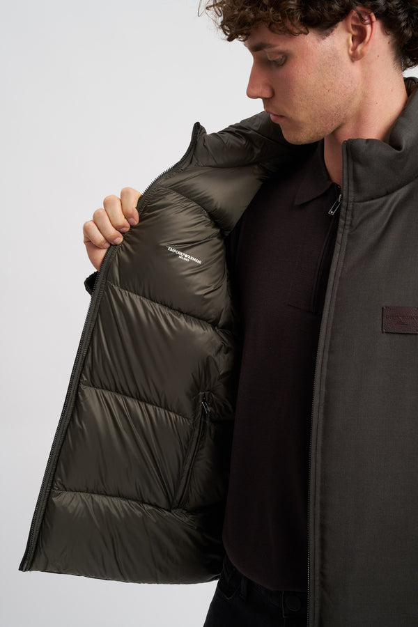 Reversible down jacket in wool blend twill - 6