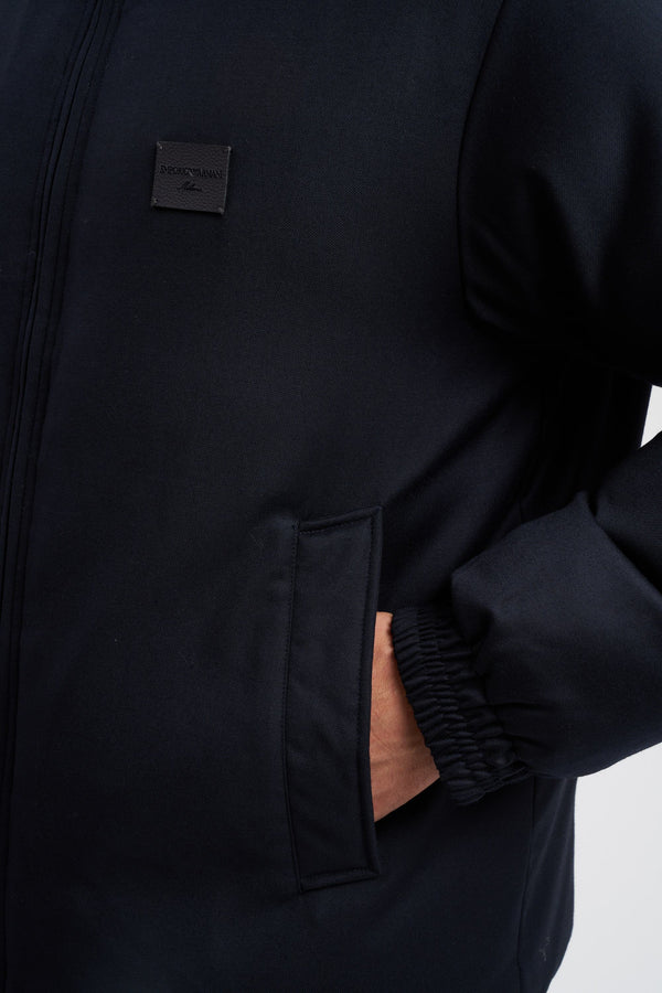 Piumino reversibile in twill misto lana - 5