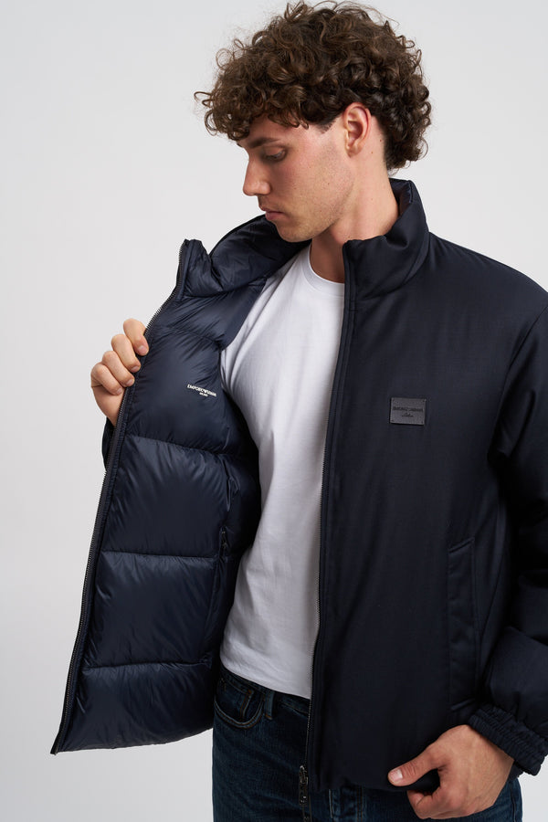 Reversible down jacket in wool blend twill - 6