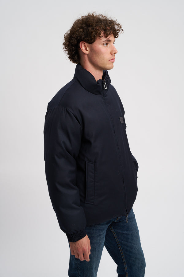 Reversible down jacket in wool blend twill - 7