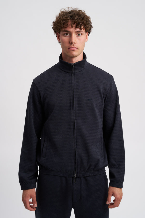 Felpa full zip in jersey jacquard misto lyocell ASV - 4