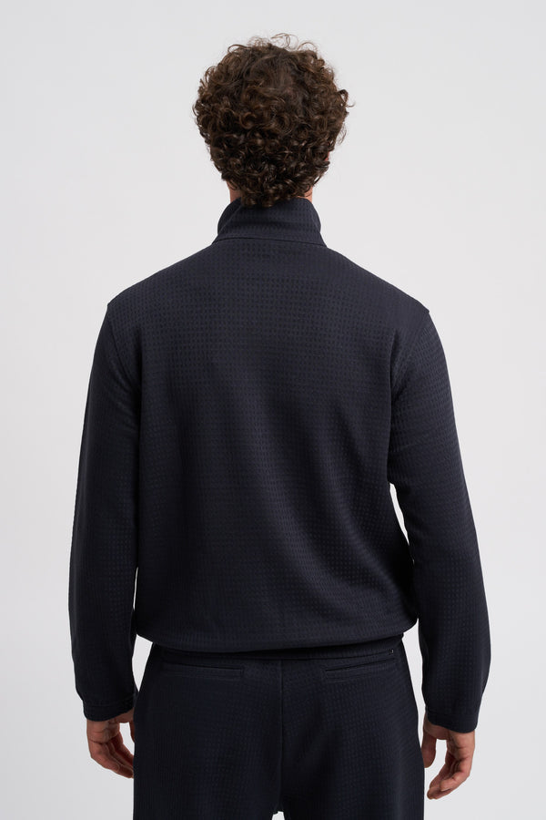 Felpa full zip in jersey jacquard misto lyocell ASV - 5