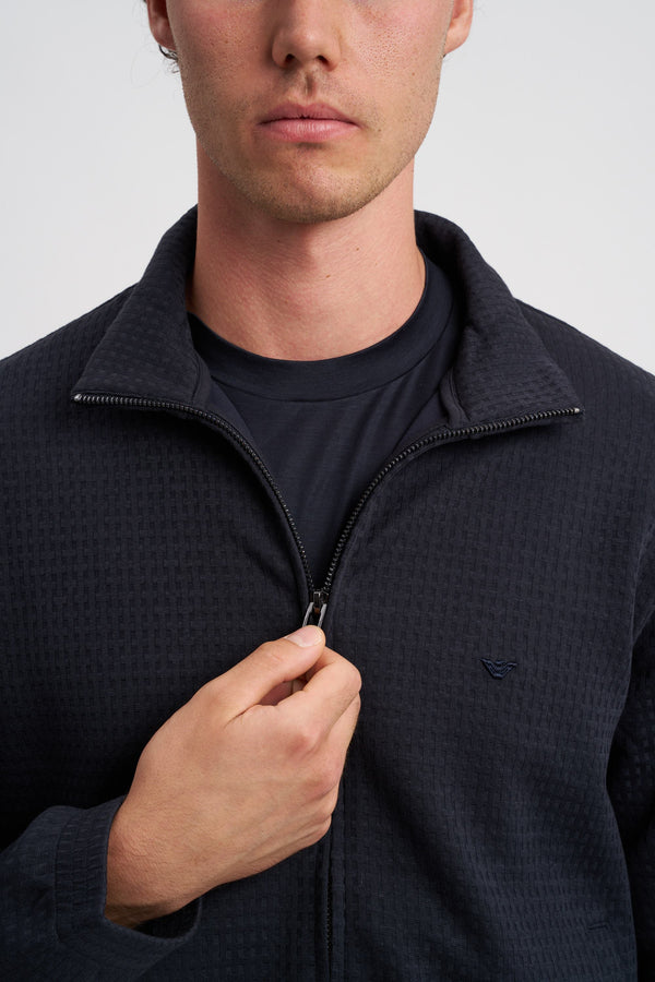 Felpa full zip in jersey jacquard misto lyocell ASV - 6