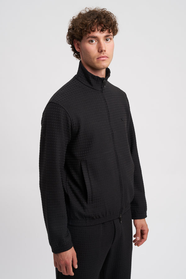 Felpa full zip in jersey jacquard misto lyocell ASV - 1