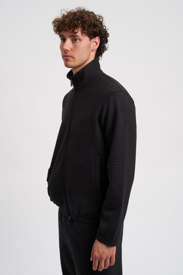 Felpa full zip in jersey jacquard misto lyocell ASV - 3