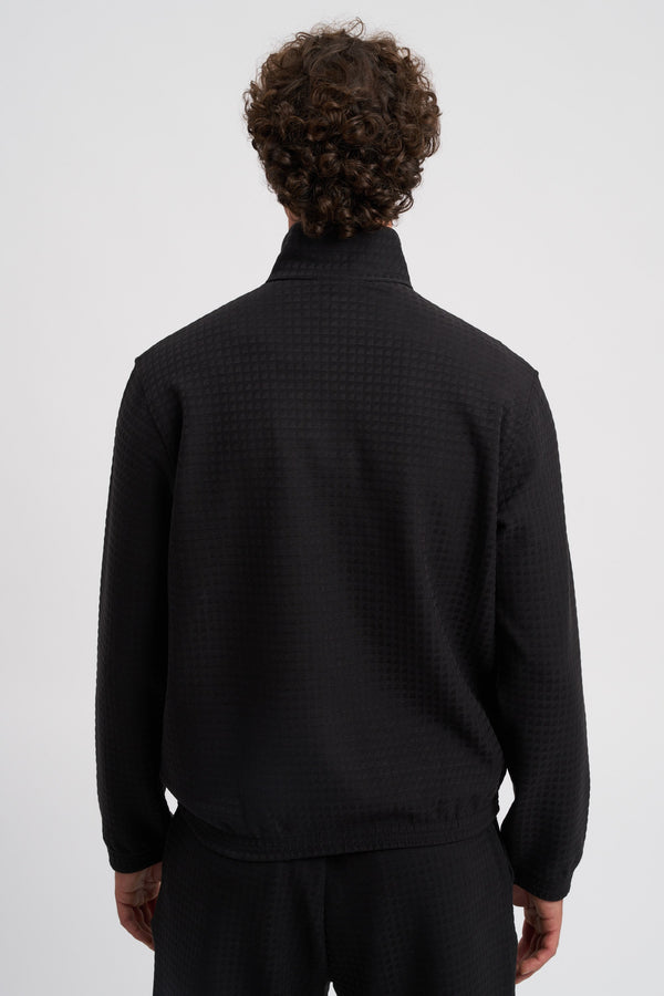 ASV full-zip sweatshirt in lyocell-blend jacquard jersey - 5