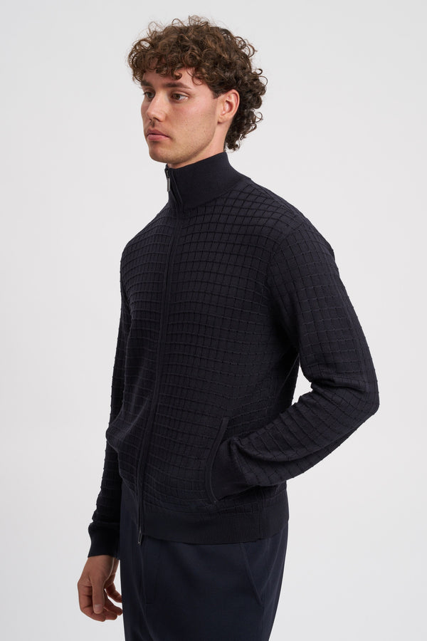 Cardigan a lavorazione jacquard all over - 2