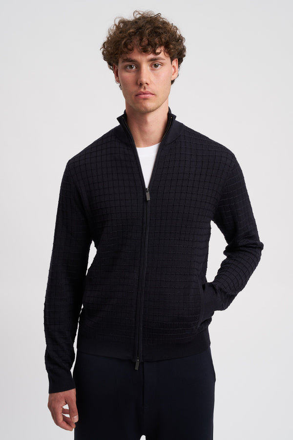 Cardigan a lavorazione jacquard all over - 6