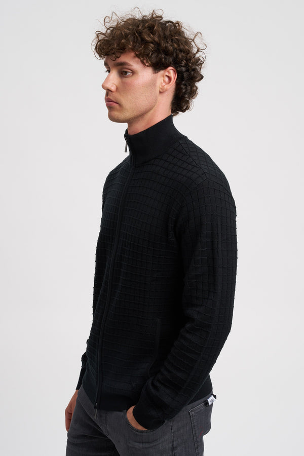 Cardigan a lavorazione jacquard all over - 3