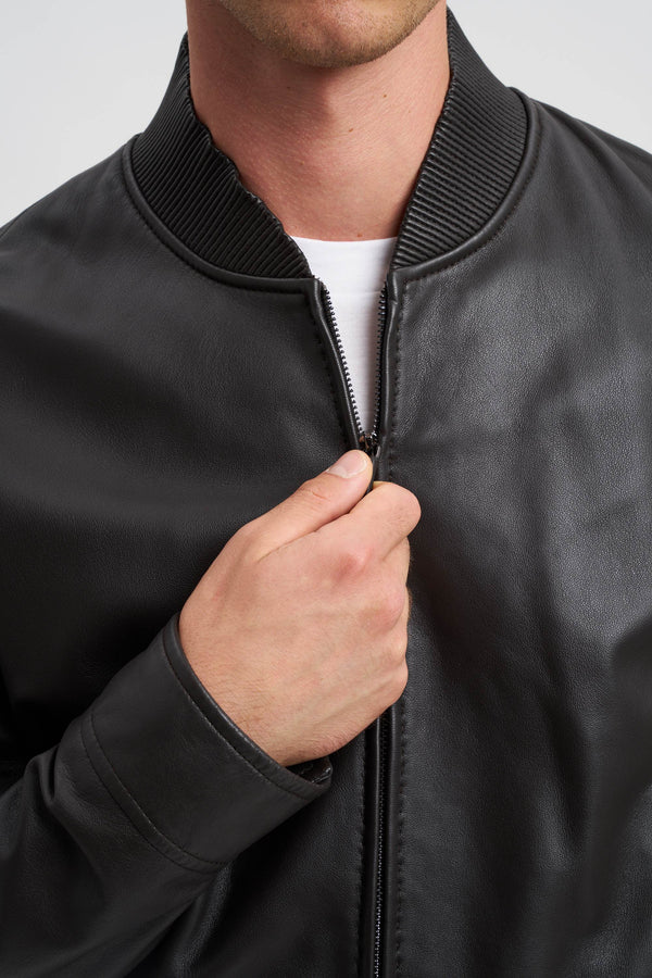 Blouson in nappa di agnello anilina - 6