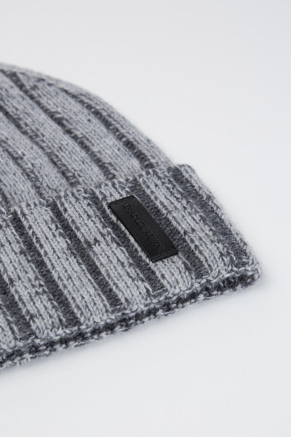  Mütze aus Woll- und Kaschmirmischung mit Interrippenstrick - 2