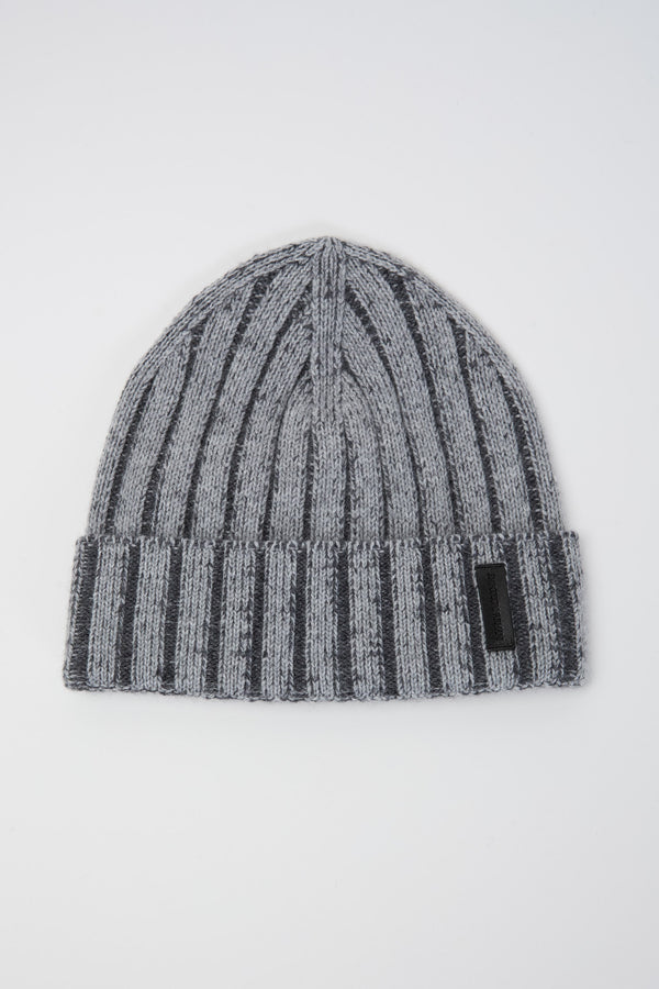  Mütze aus Woll- und Kaschmirmischung mit Interrippenstrick - 1