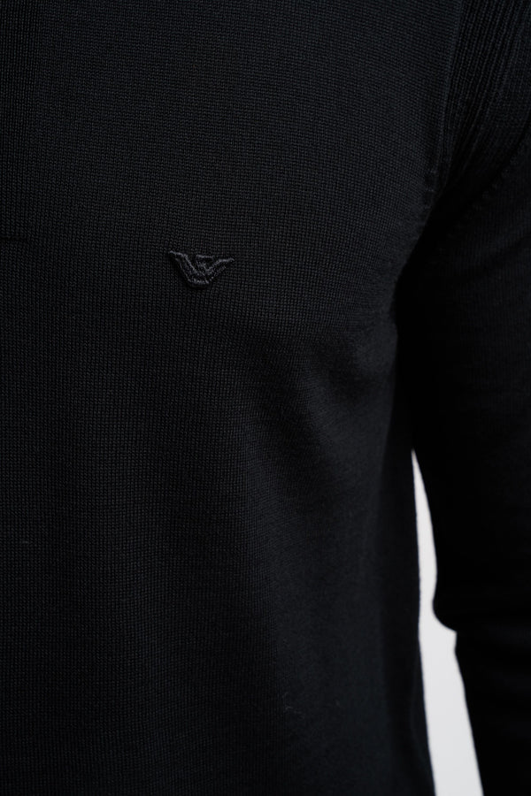 Zip-up polo neck sweater in shaved virgin wool - 6