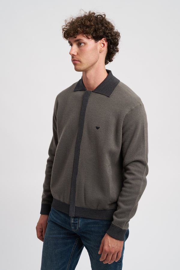 Maglia in lana con logo ricamato sul petto - 2