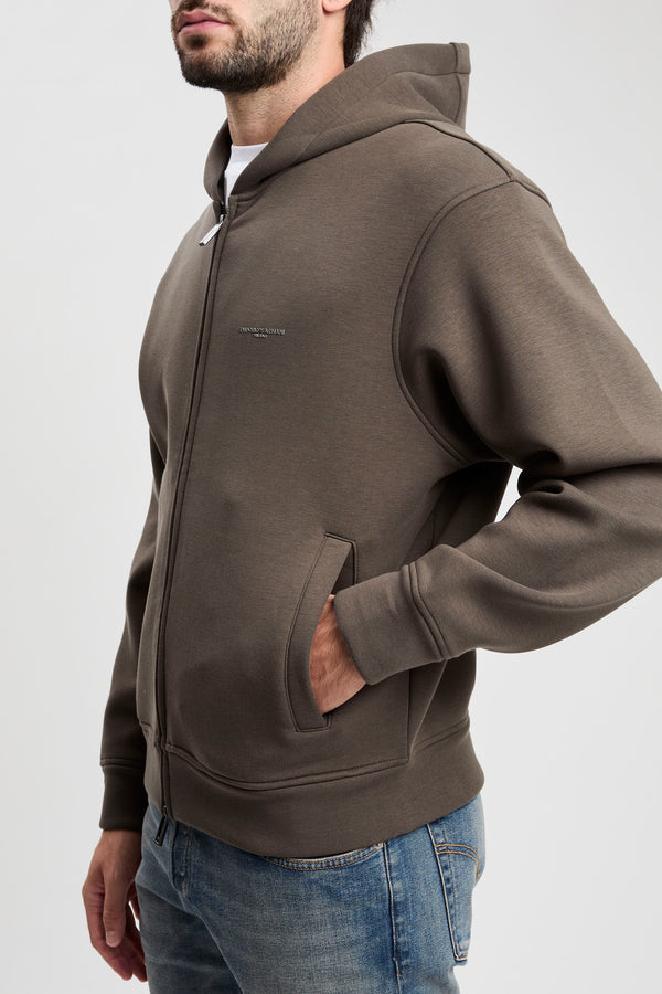 Felpa con zip e cappuccio in jersey accoppiato misto lyocell ASV - 5