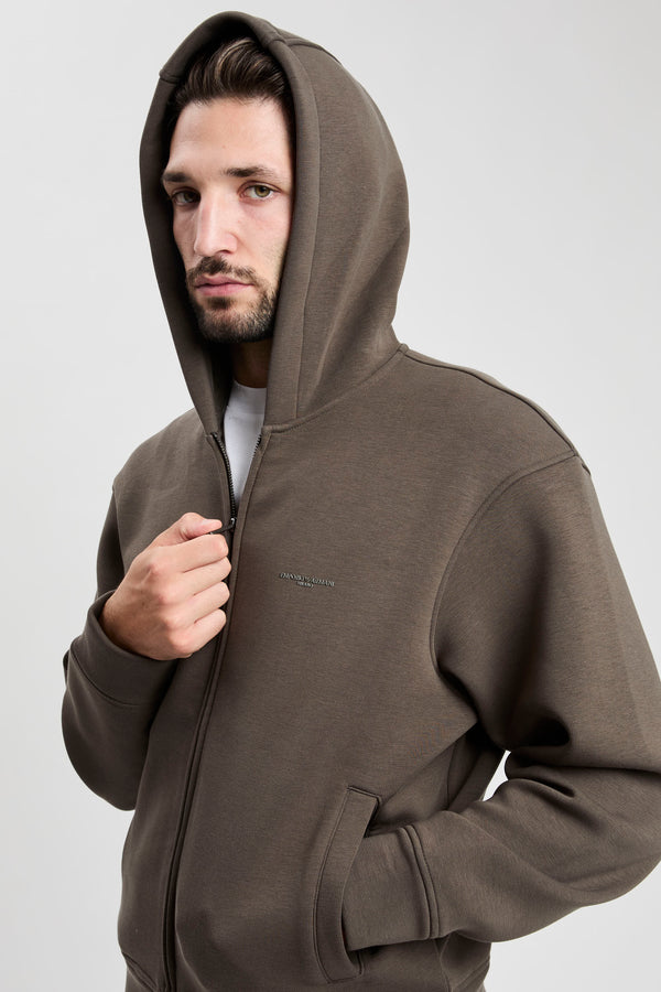 Felpa con zip e cappuccio in jersey accoppiato misto lyocell ASV - 7