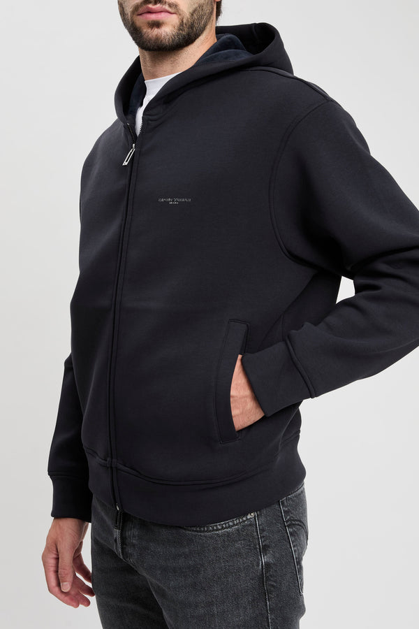 Felpa con zip e cappuccio in jersey accoppiato misto lyocell ASV - 5