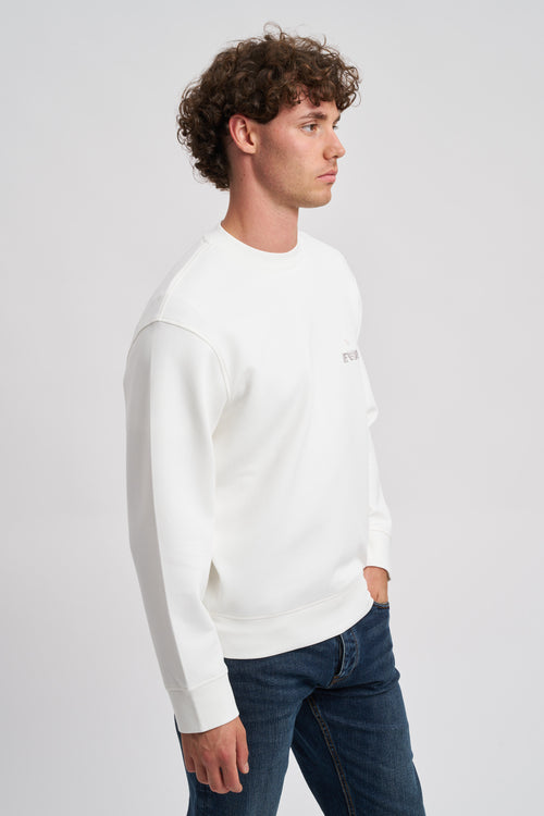 Felpa in jersey con ricamo EA in super rilievo ASV-2