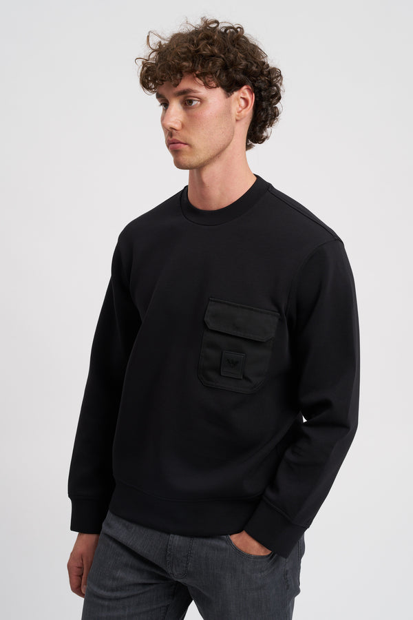 Double jersey sweatshirt with pocket and ASV logo patch - 3