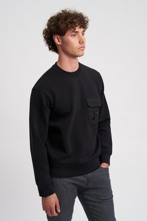 Double jersey sweatshirt with pocket and ASV logo patch - 5